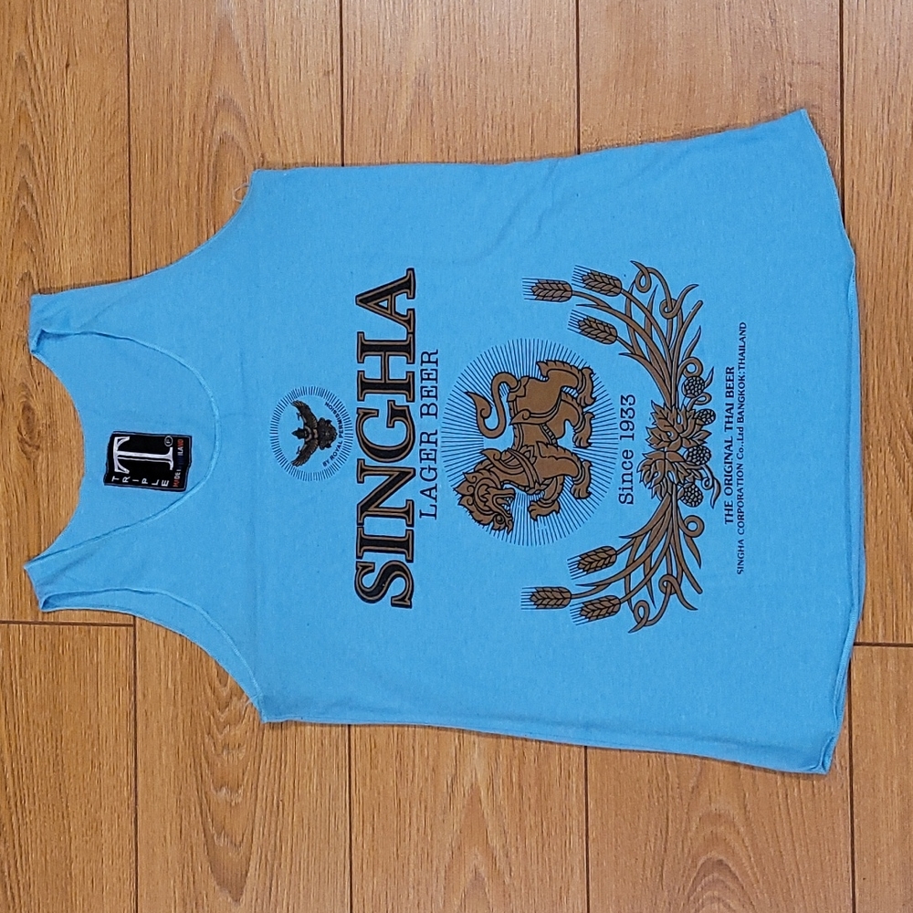 Singha lager beer tank top